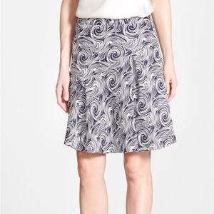 Pink Tartan Swirl Jacquard A-Line Skirt